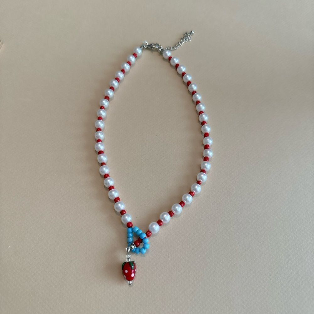 strawberry necklace N1033